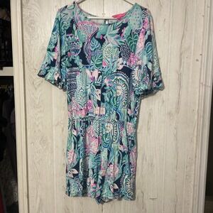 LILLY PULITZER ‎ Britton Romper  "LOOKIN SHARP"  Size Large